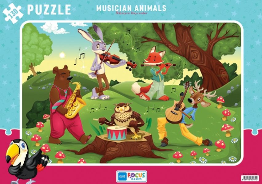 blue-focus-musician-animals-muzisyen-hayvanlar-puzzle-130-parca