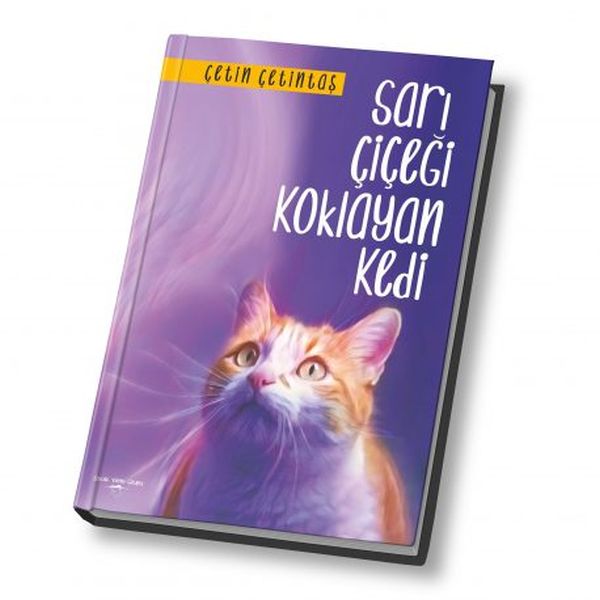 sari-cicegi-koklayan-kedi