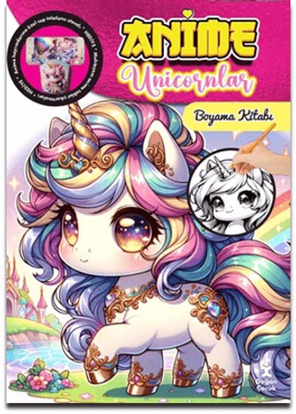 anime-unicornlar-boyama-kitabi