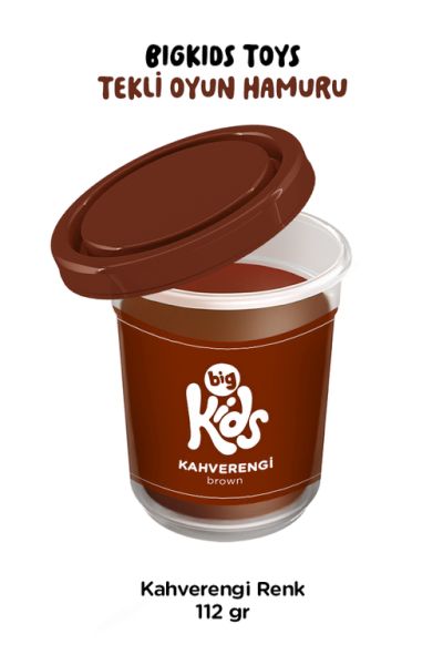 bigkids-toys-kahverengi-tekli-oyun-hamuru-112-gr
