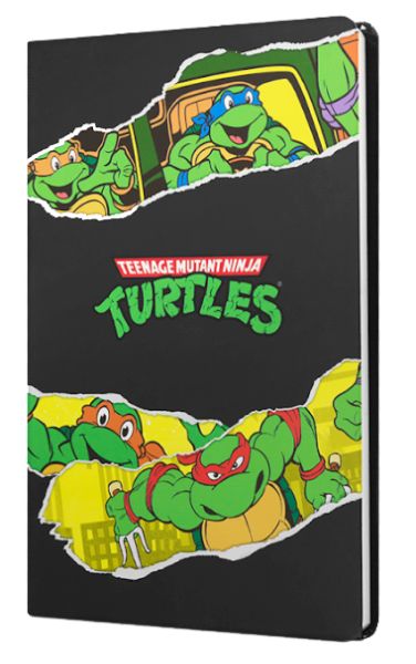 ninja-turtles-sert-kapak-butik-defter-siyah