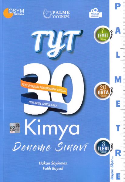 palme-yks-tyt-kimya-palmetre-30-deneme-video-cozumlu