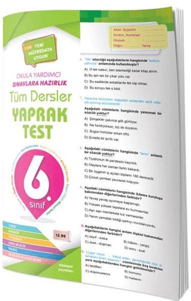 6-sinif-tum-dersler-yaprak-test