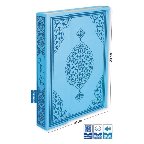 kurani-kerim-rahle-boy-bilgisayar-hatli-mavi